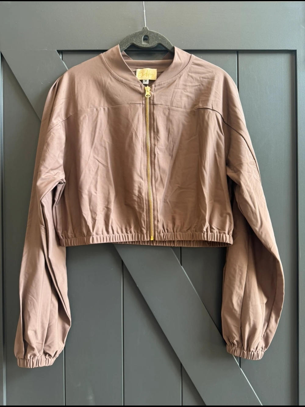 Buckley Mauve Cropped Bomber Jacket - Picture 2 of 5